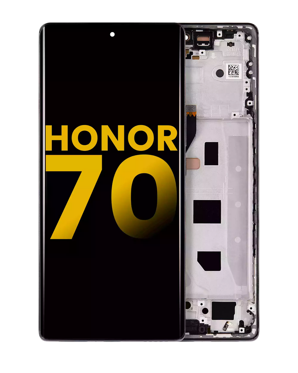 OLED-Display mit Rahmen für Honor 70 (Refurbished) (Midnight Schwarz)