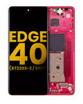 OLED Display with Frame for Motorola Moto Edge 40 (XT2303-3 / 2023) (Refurbished) (Viva Magenta)
