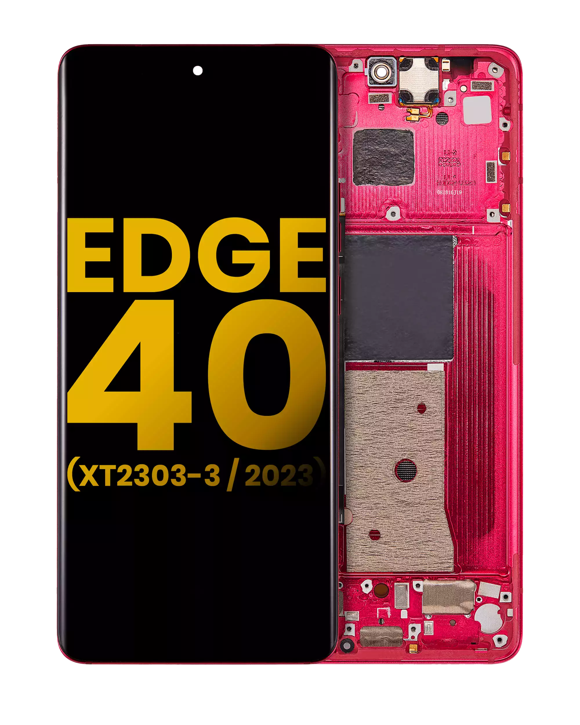 OLED-Display mit Rahmen für Motorola Moto Edge 40 Refurbished Viva Magenta