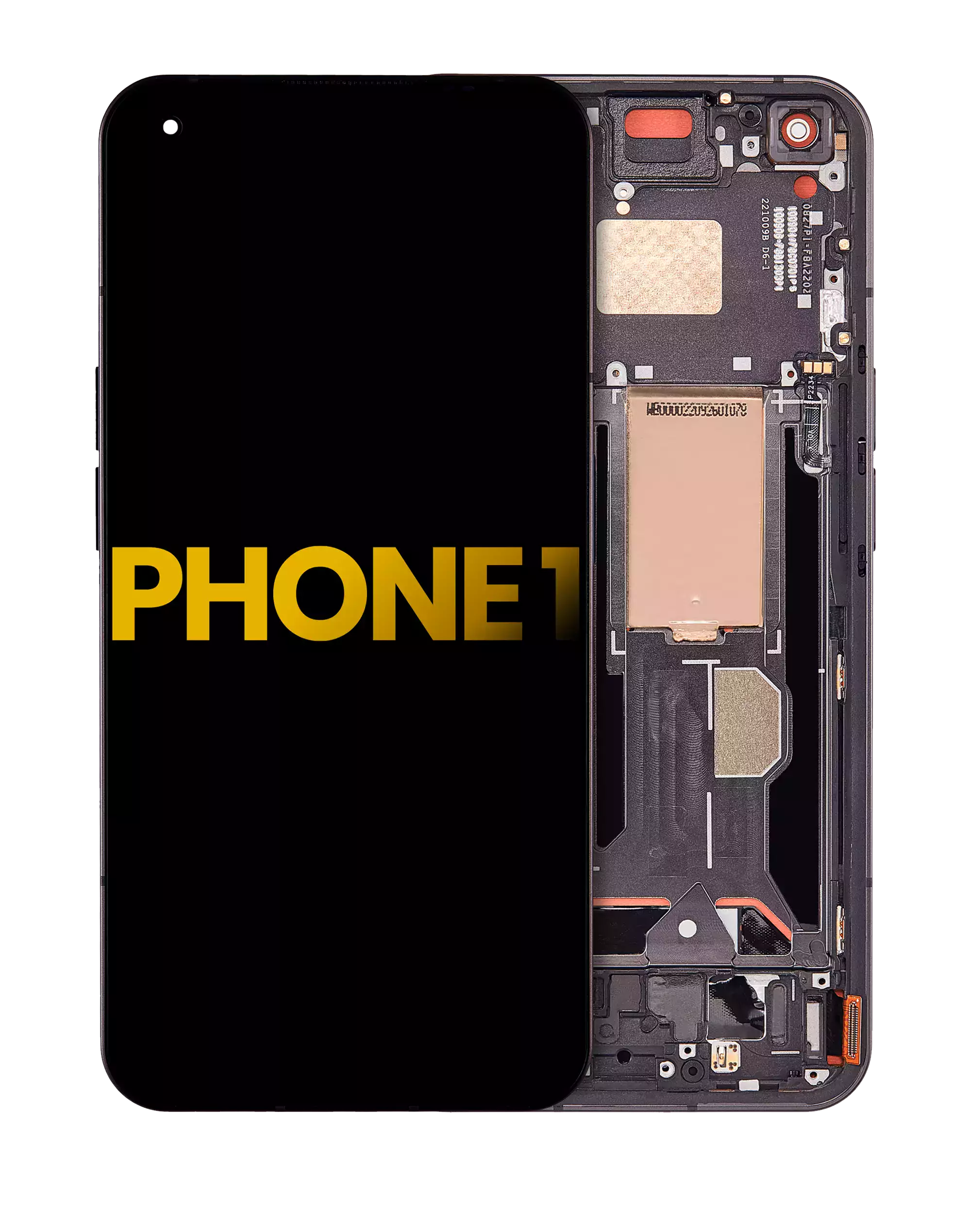 OLED-Display mit Rahmen für Nothing Phone 1 (Refurbished) (Schwarz)