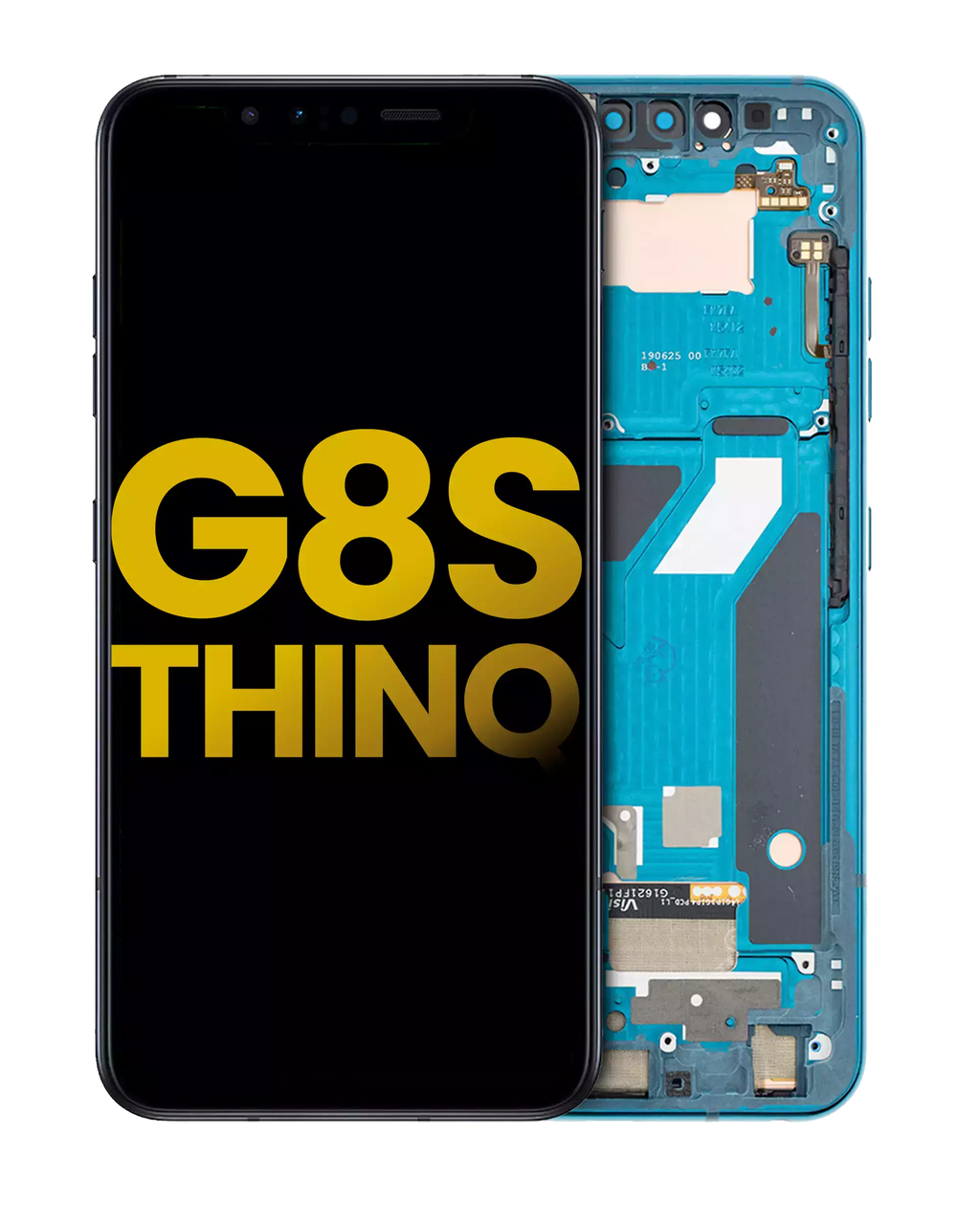 OLED Display with Frame for LG G8S ThinQ (Refurbished) (Mirror Teal)