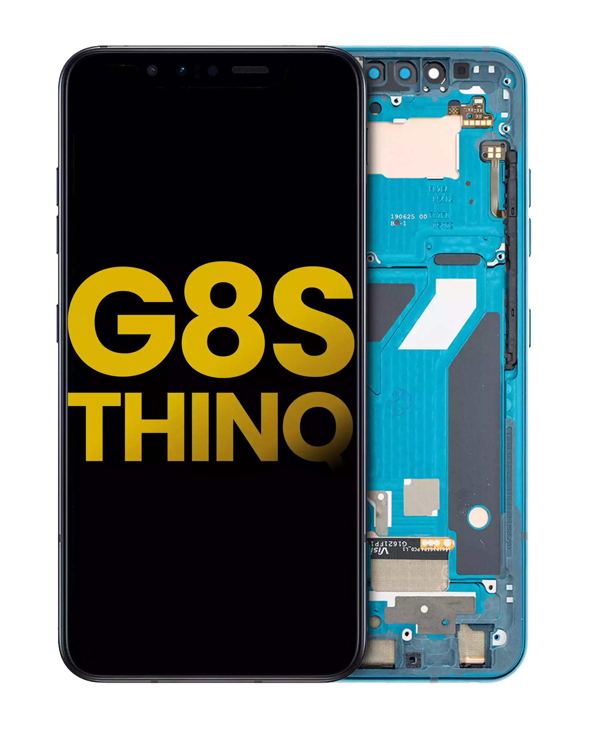 OLED Display with Frame for LG G8S ThinQ (Refurbished) (Mirror Teal)