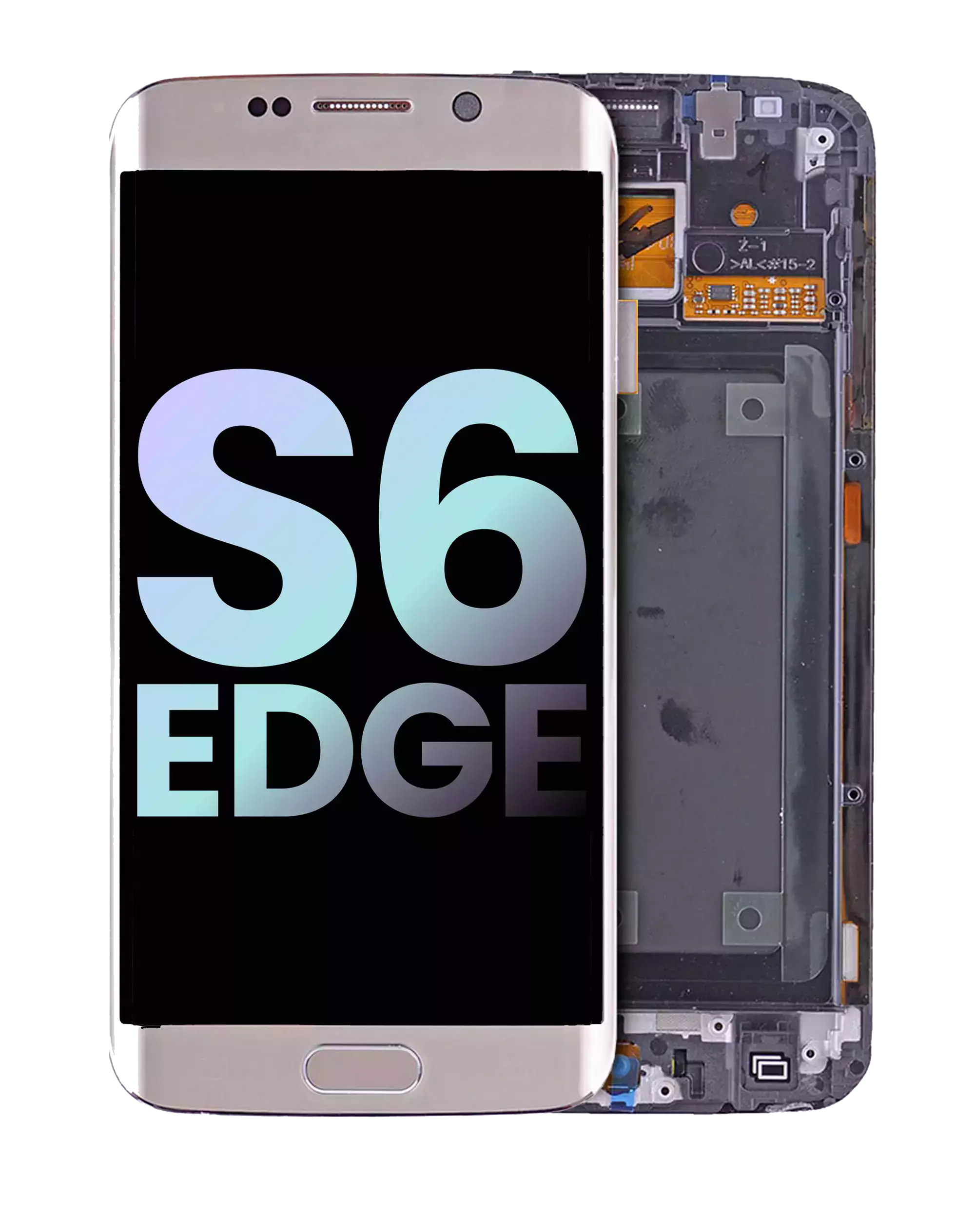 OLED-Display mit Rahmen für Samsung Galaxy S6 Edge (Service Pack) (Gold)