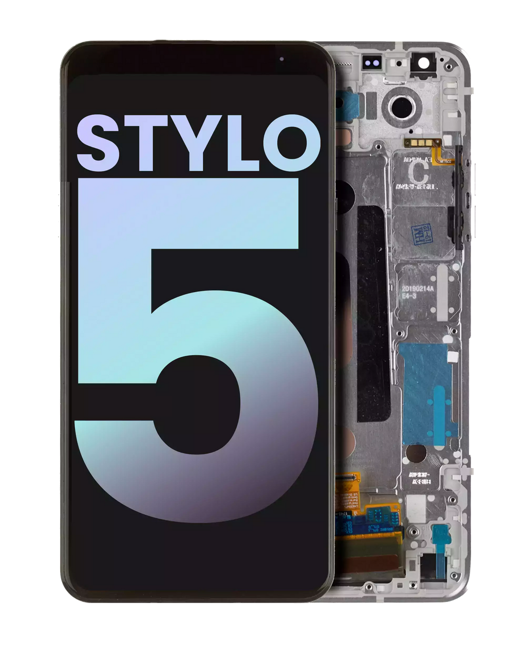 LCD Display with Frame for LG Stylo 5 (Original OEM) (Silvery White)