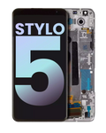 LCD-Display mit Rahmen für LG Stylo 5 (Original OEM) (Silvery White)