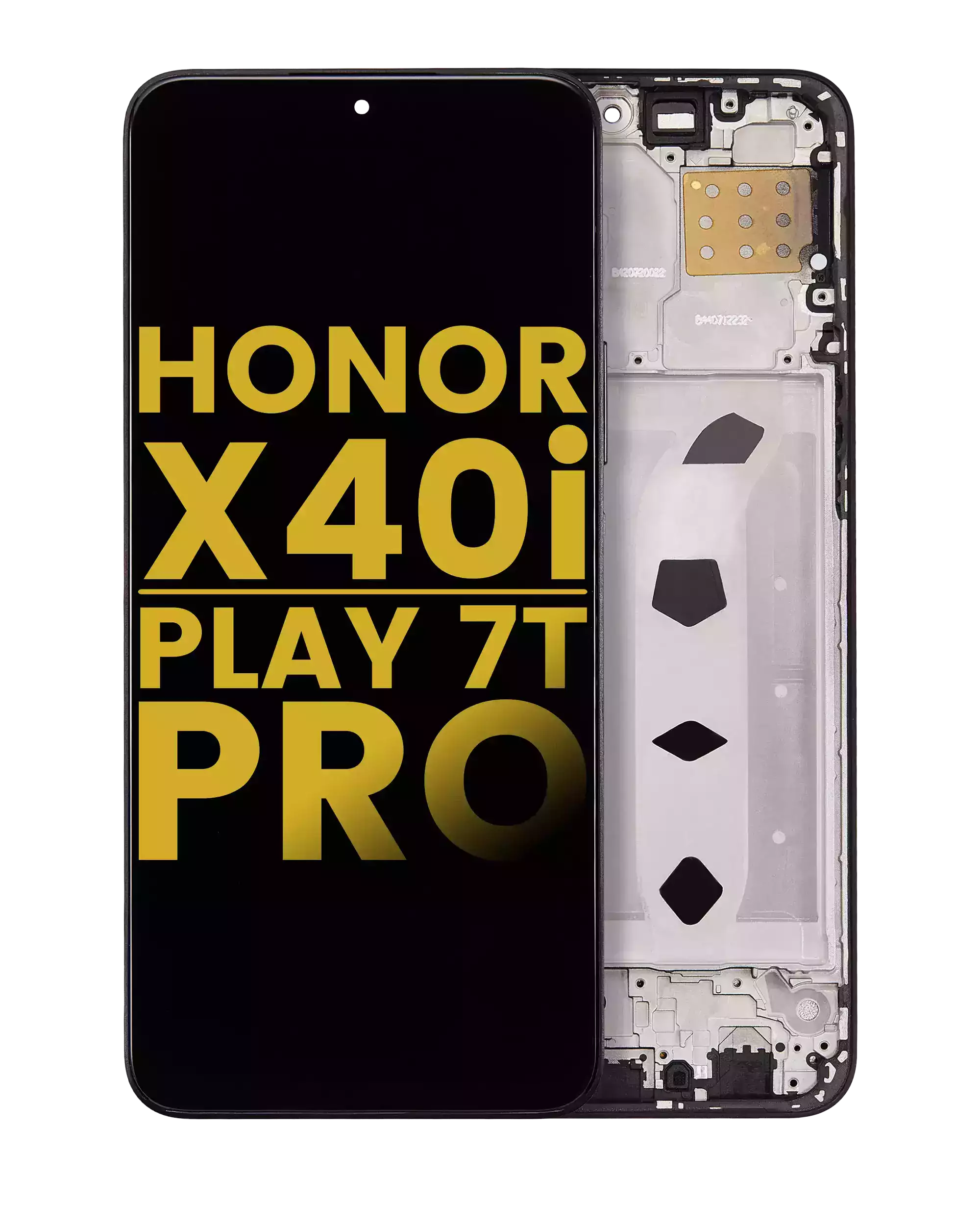 LCD-Display mit Rahmen für Honor X40i / Play7T Pro (Refurbished) (Schwarz)