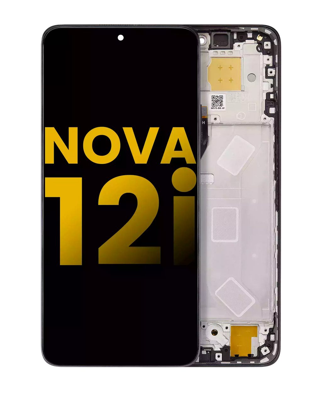 LCD Display with Frame for Huawei Nova 12i (Refurbished) (Black)