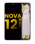 LCD-Display mit Rahmen für Huawei Nova 12i (Refurbished) (Schwarz)