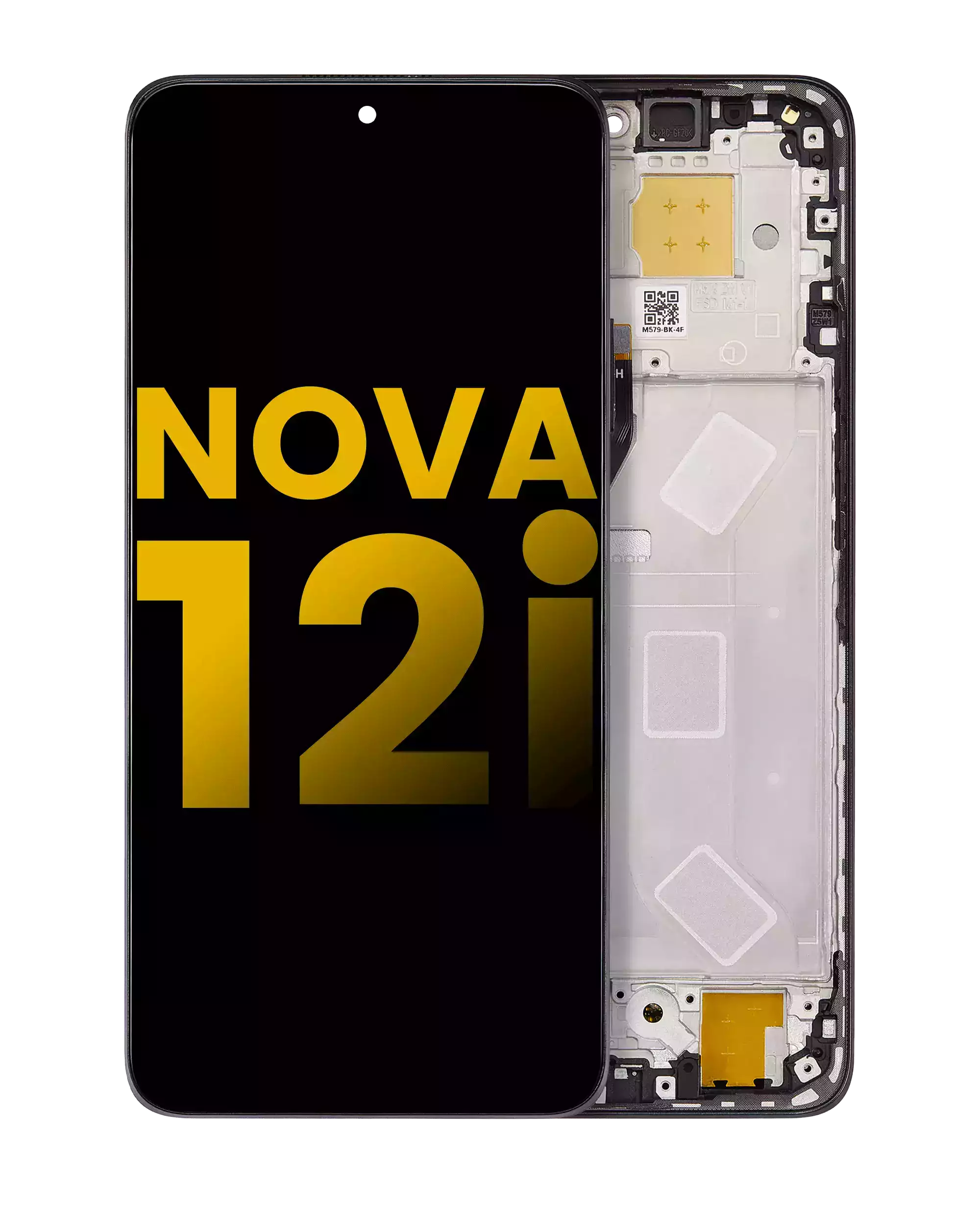 LCD Display with Frame for Huawei Nova 12i (Refurbished) (Black)