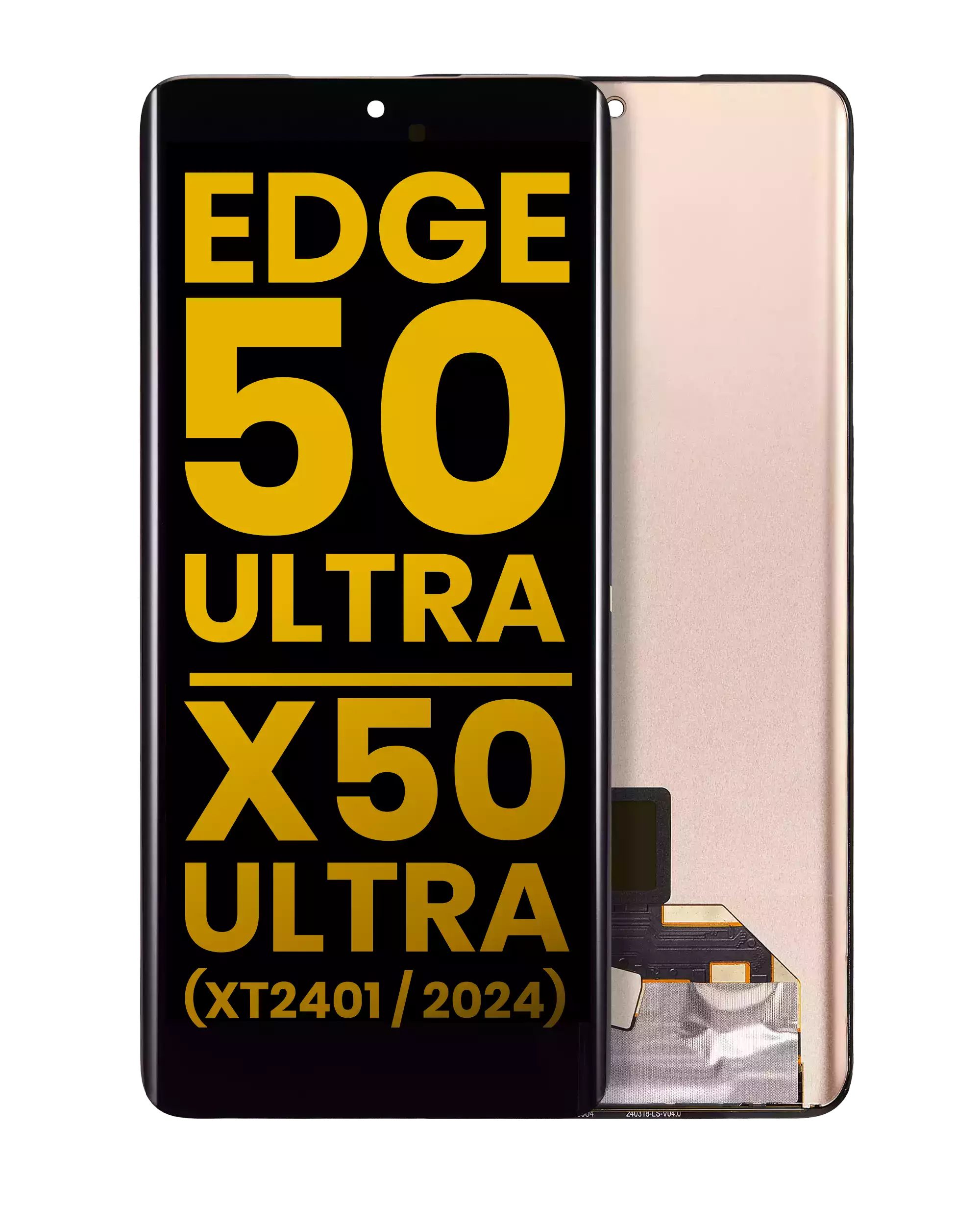 OLED-Display ohne Rahmen für Motorola Edge 50 Ultra/X50 Ultra Refurbished