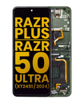 Motorola Razr Plus 2024/25 Innen OLED-Display Rahmen Refurbished Spring Green