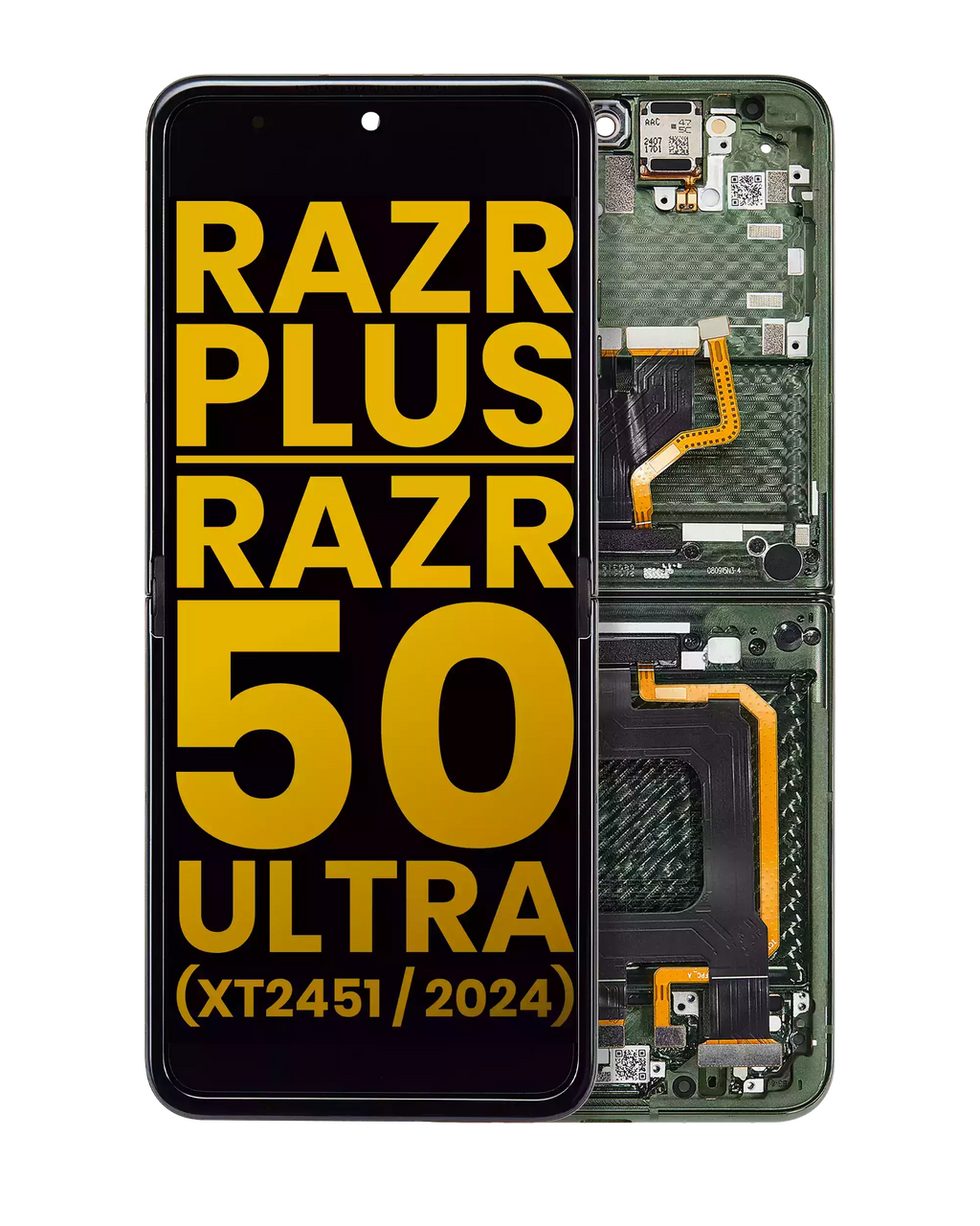 Motorola Razr Plus 2024/25 Innen OLED-Display Rahmen Refurbished Spring Green