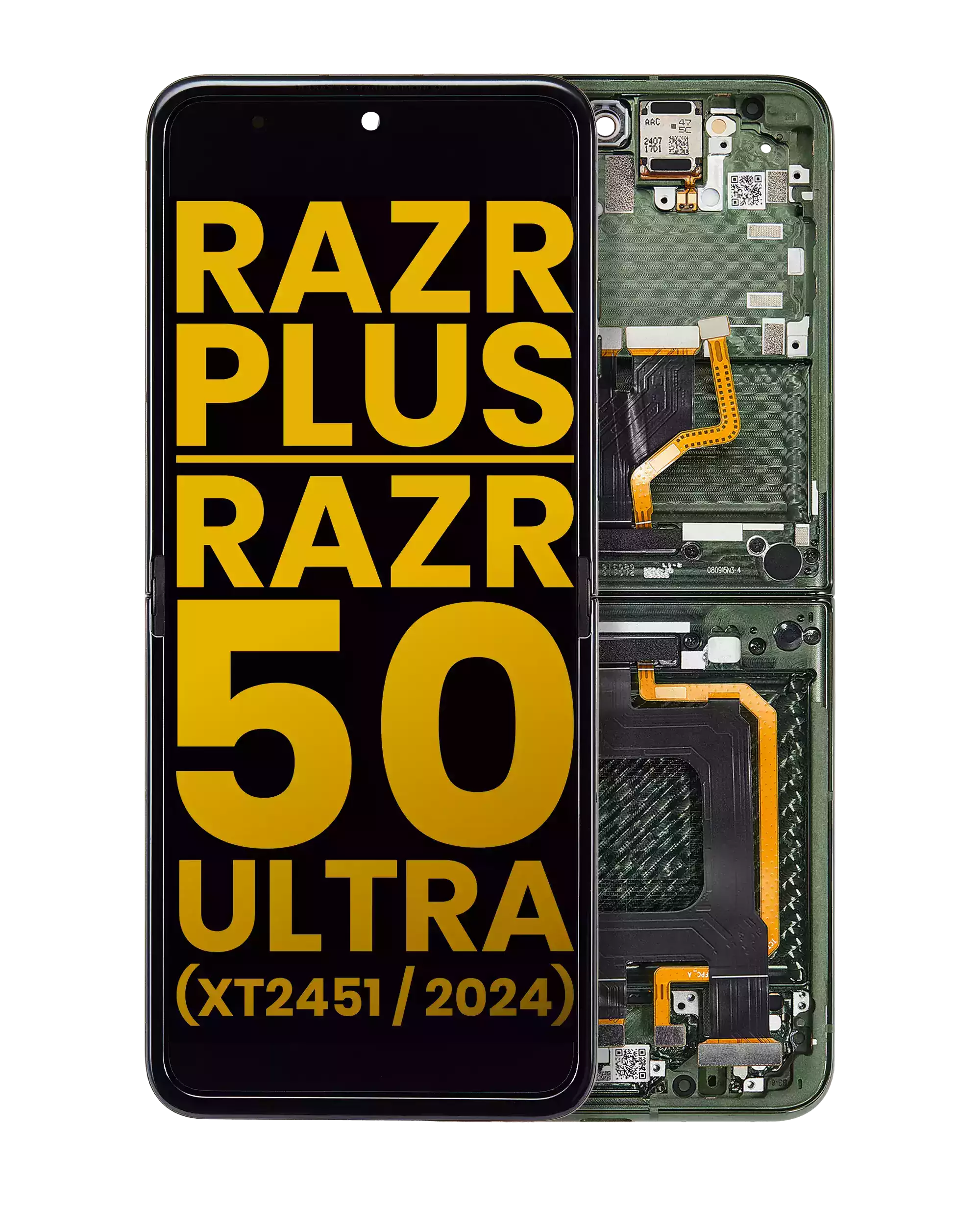 Motorola Razr Plus 2024/25 Innen OLED-Display Rahmen Refurbished Spring Green
