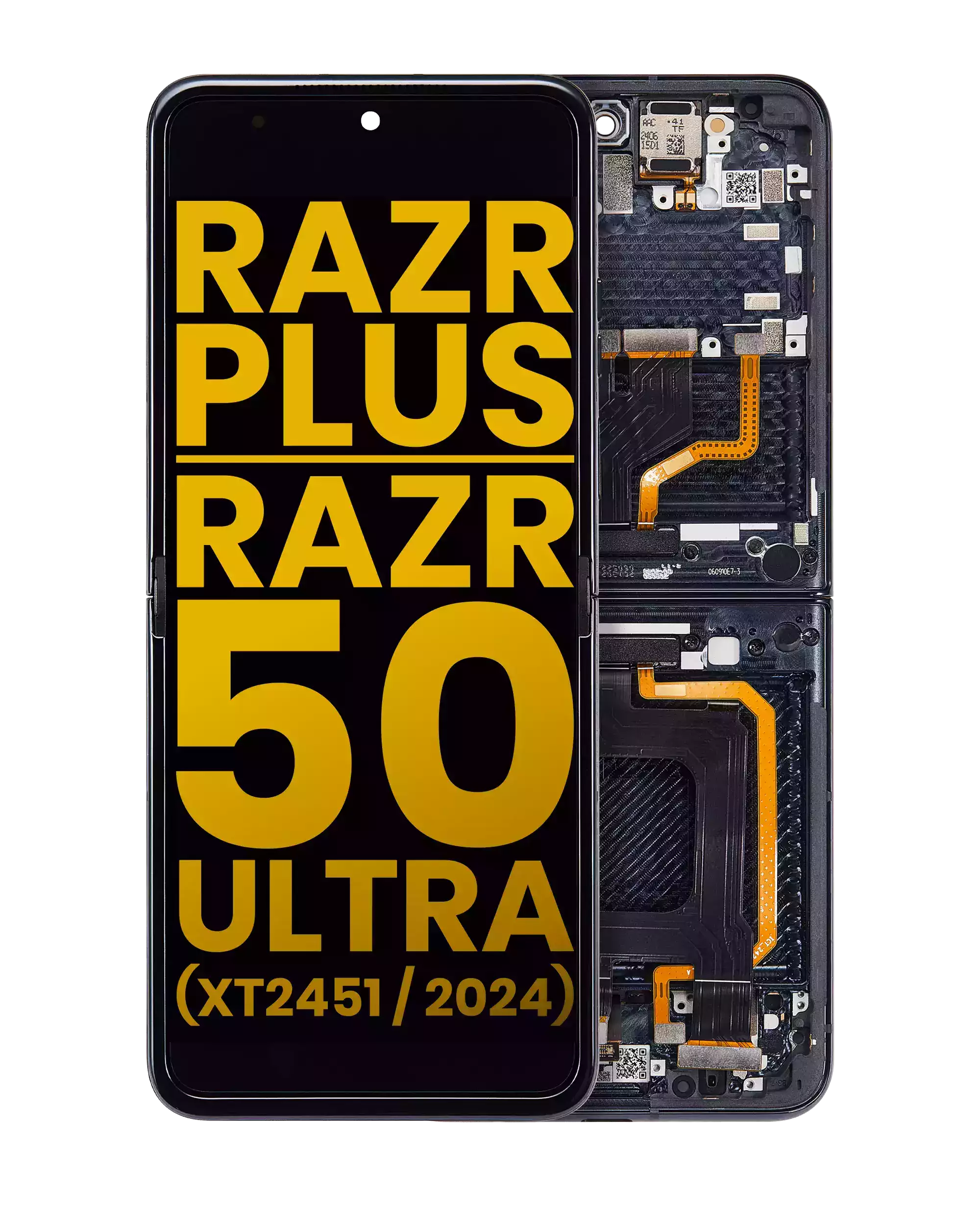 Internal OLED Screen with Frame for Motorola Razr Plus 2024 / Razr 50 Ultra (XT2451 / 2024) / Razr Plus 2025 (XT2557) (Refurbished) (Midnight Blue)