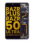 Internal OLED Screen with Frame for Motorola Razr Plus 2024 / Razr 50 Ultra (XT2451 / 2024) / Razr Plus 2025 (XT2557) (Refurbished) (Midnight Blue)