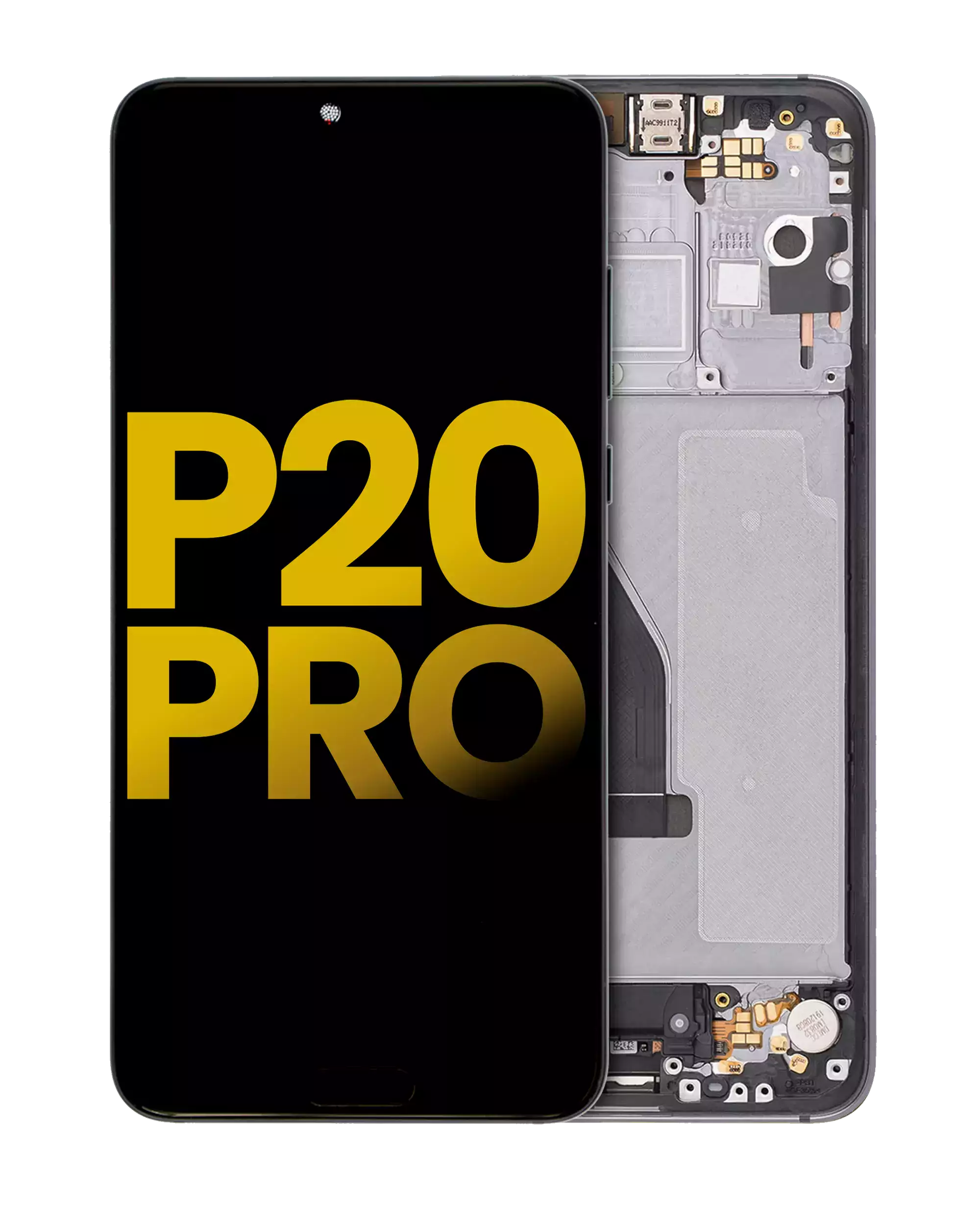 OLED-Display mit Rahmen für Huawei P20 Pro (Refurbished) (Schwarz)