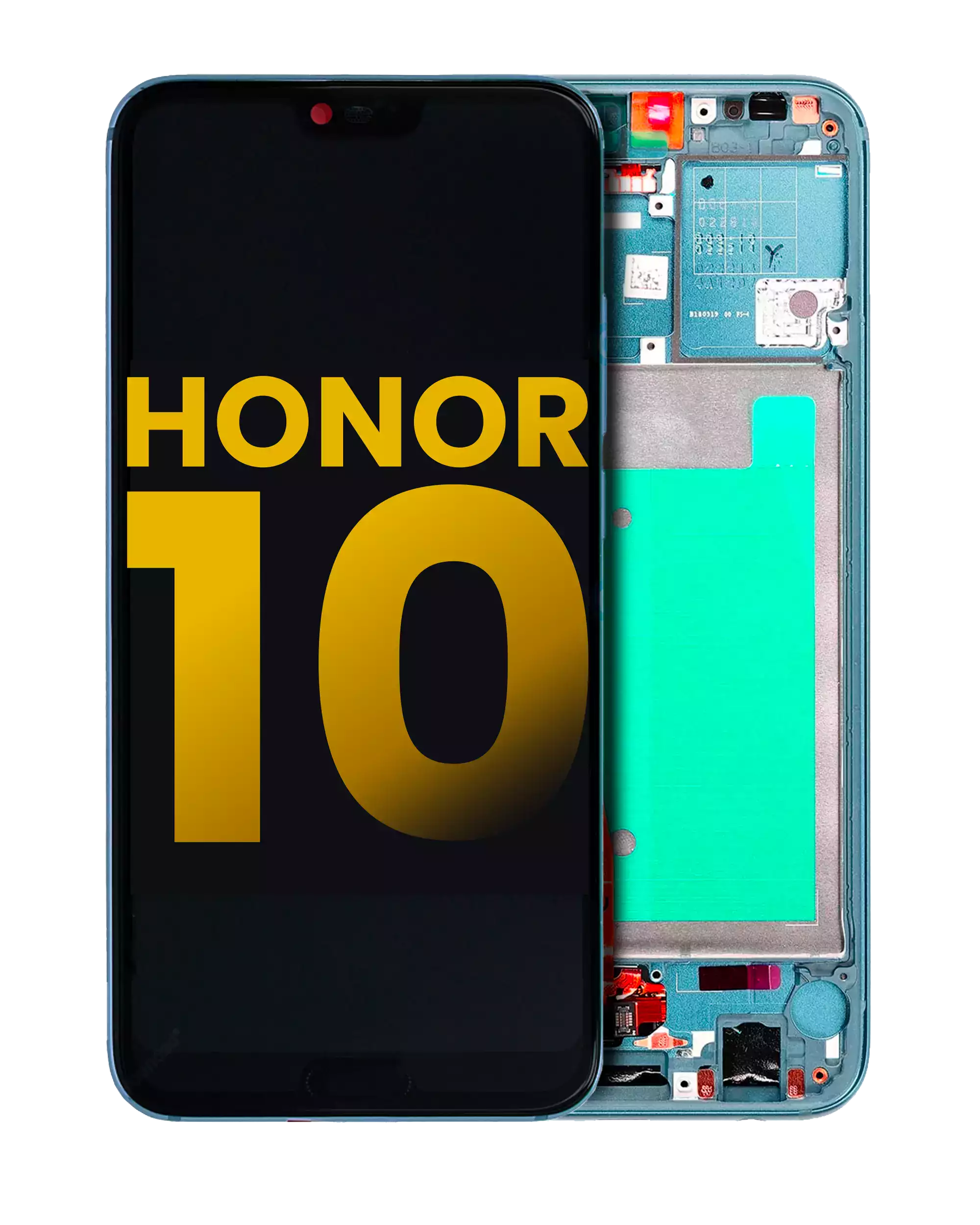 LCD-Display mit Rahmen für Huawei Honor 10 (Refurbished) (Glacier Gray)