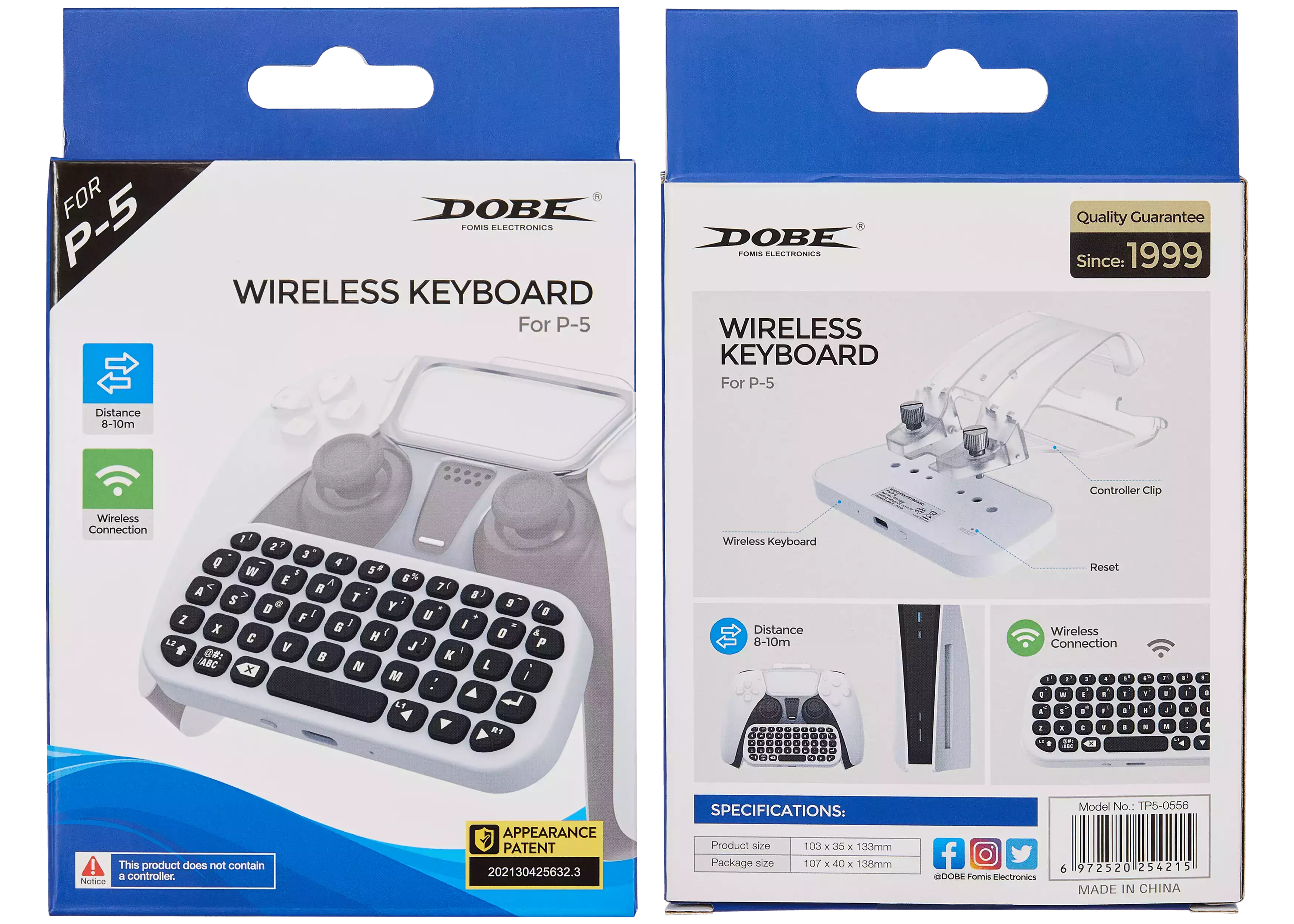 Wireless Bluetooth Keyboard for PlayStation 5 (DOBE)