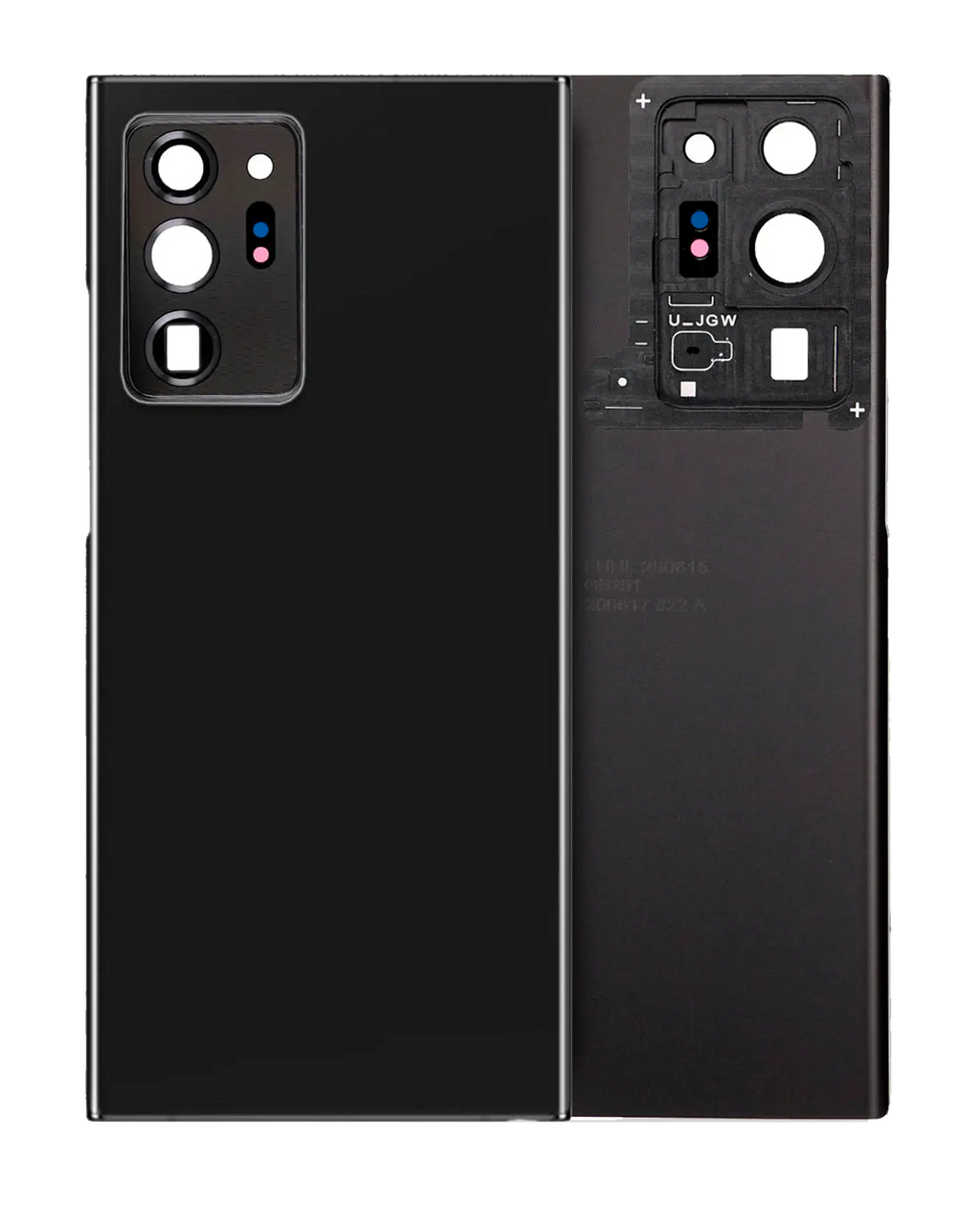 Back cover with camera lens for Samsung Galaxy Note 20 Ultra (without logo) (Aftermarket Plus) (Mystic Black)
