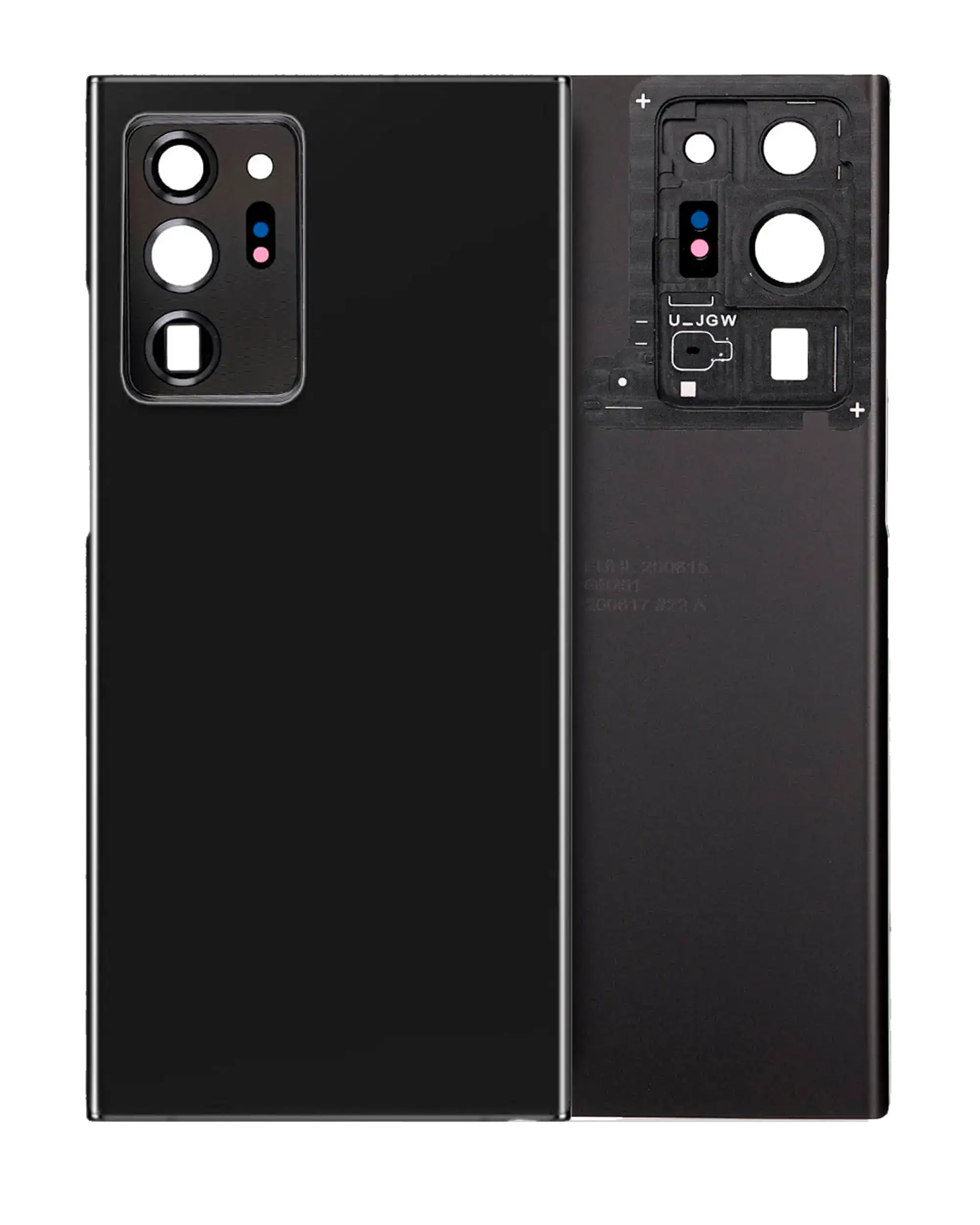 Back cover with camera lens for Samsung Galaxy Note 20 Ultra (without logo) (Aftermarket Plus) (Mystic Black)