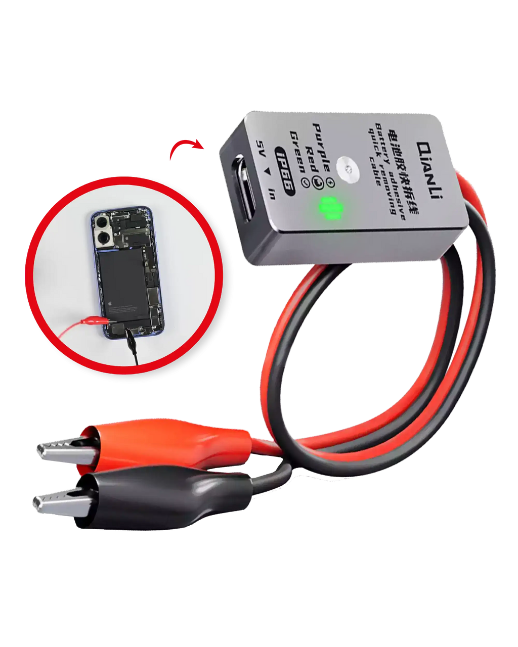 iP66 Battery Adhesive Quick Removal Cable for iPhone 16 Series (Qianli)