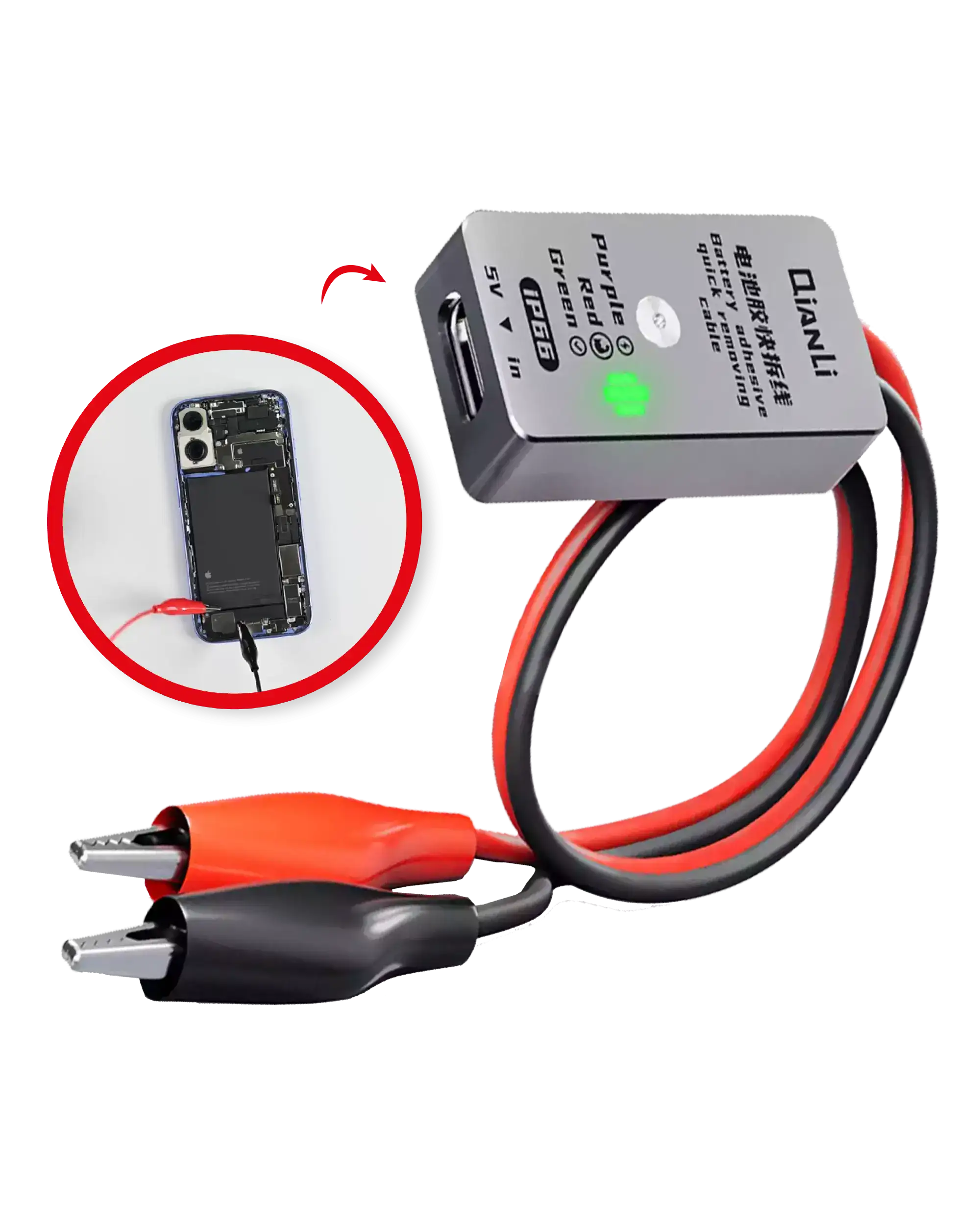 iP66 Battery Adhesive Quick Removal Cable for iPhone 16 Series (Qianli)