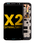 LCD Complete Display with Frame for Motorola Moto X2 (XT1096 / 2014) (Refurbished) (Black)