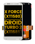 LCD-Display ohne Rahmen für Motorola Moto X Force/Droid Turbo 2 Refurbished Weiß