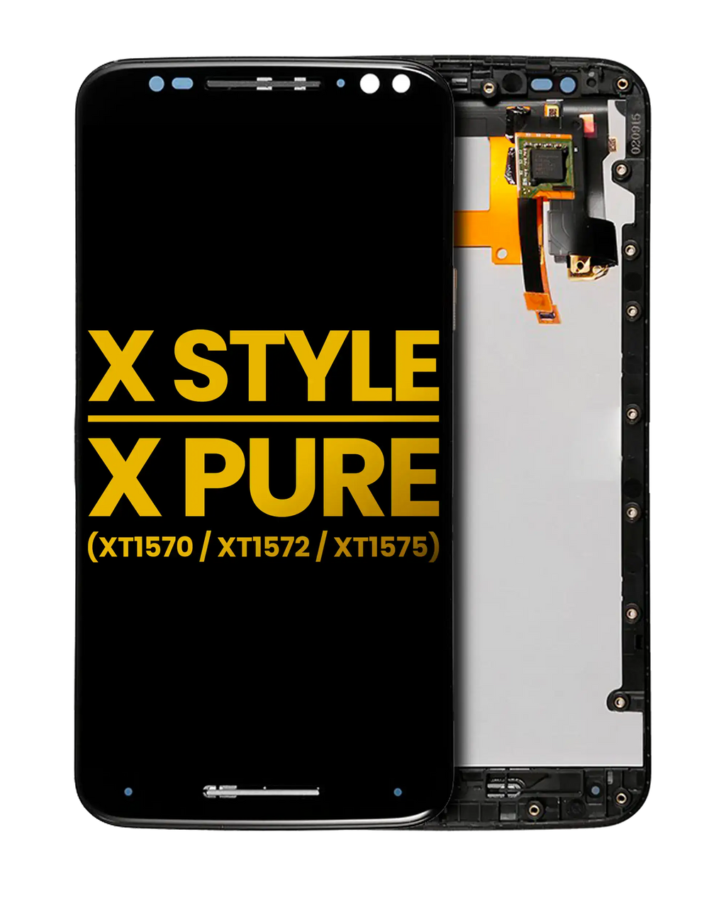 LCD-Montage mit Rahmen für Moto X Style/Pure (Refurbished, Schwarz)