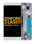 LCD Display with Frame for Asus ZenFone 3 Laser (ZC551KL / 2016) (Refurbished) (White)