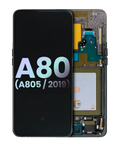 OLED-Display mit Rahmen für Samsung Galaxy A80 (Service Pack) Phantom Black