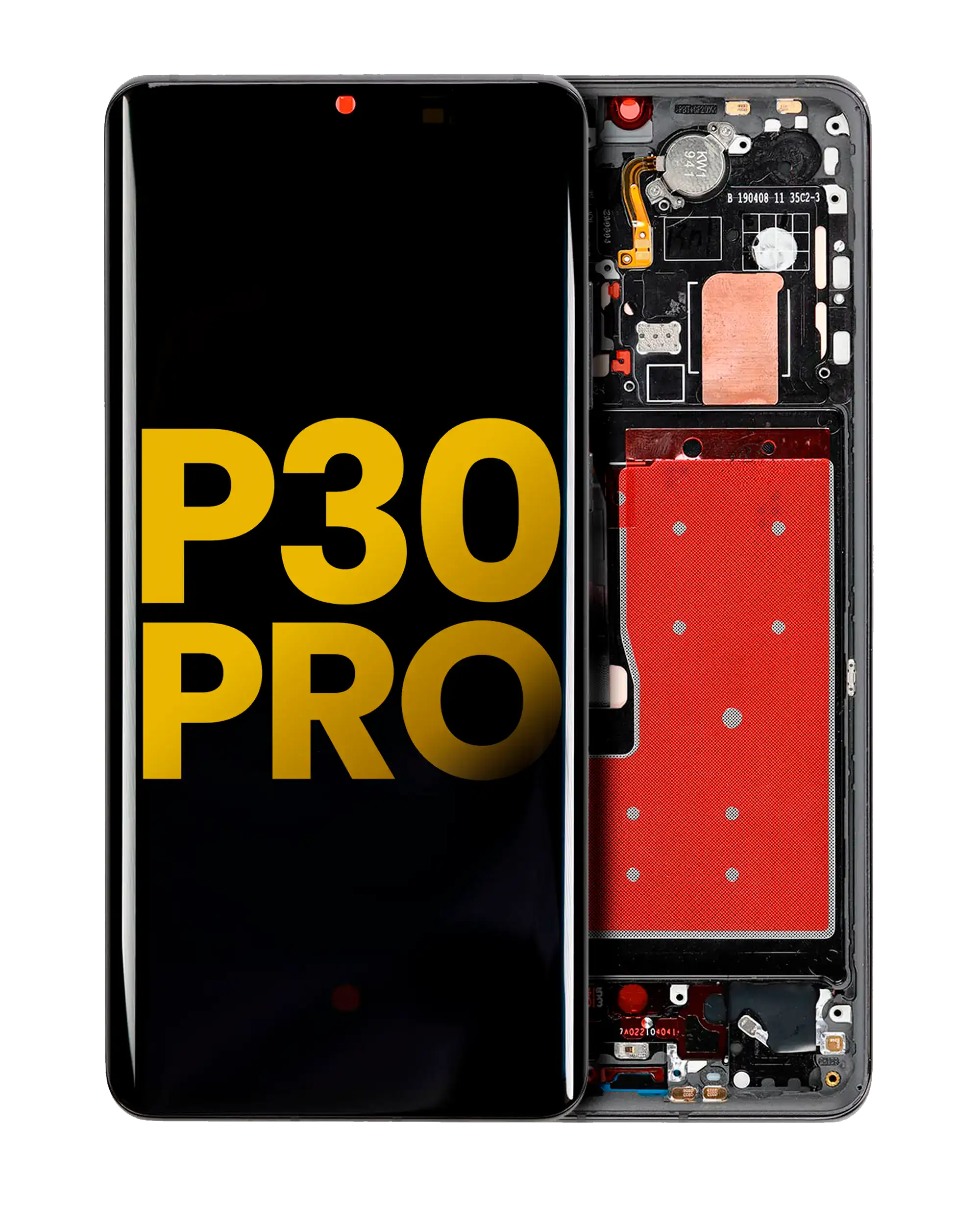 OLED Display with Frame for Huawei P30 Pro (Refurbished) (Black)