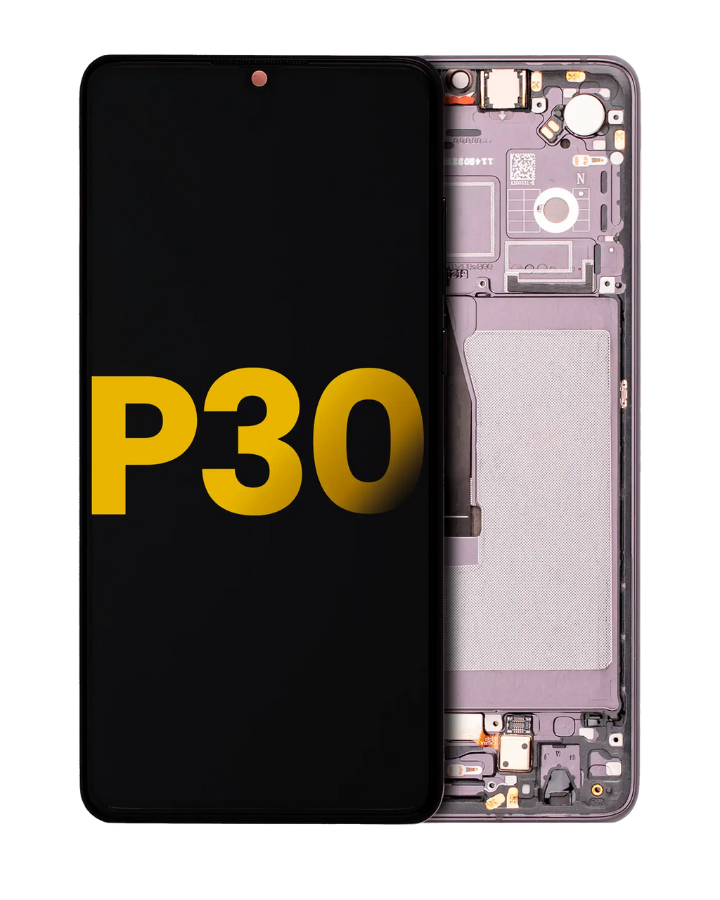 OLED Display with Frame for Huawei P30 (Refurbished) (Black)