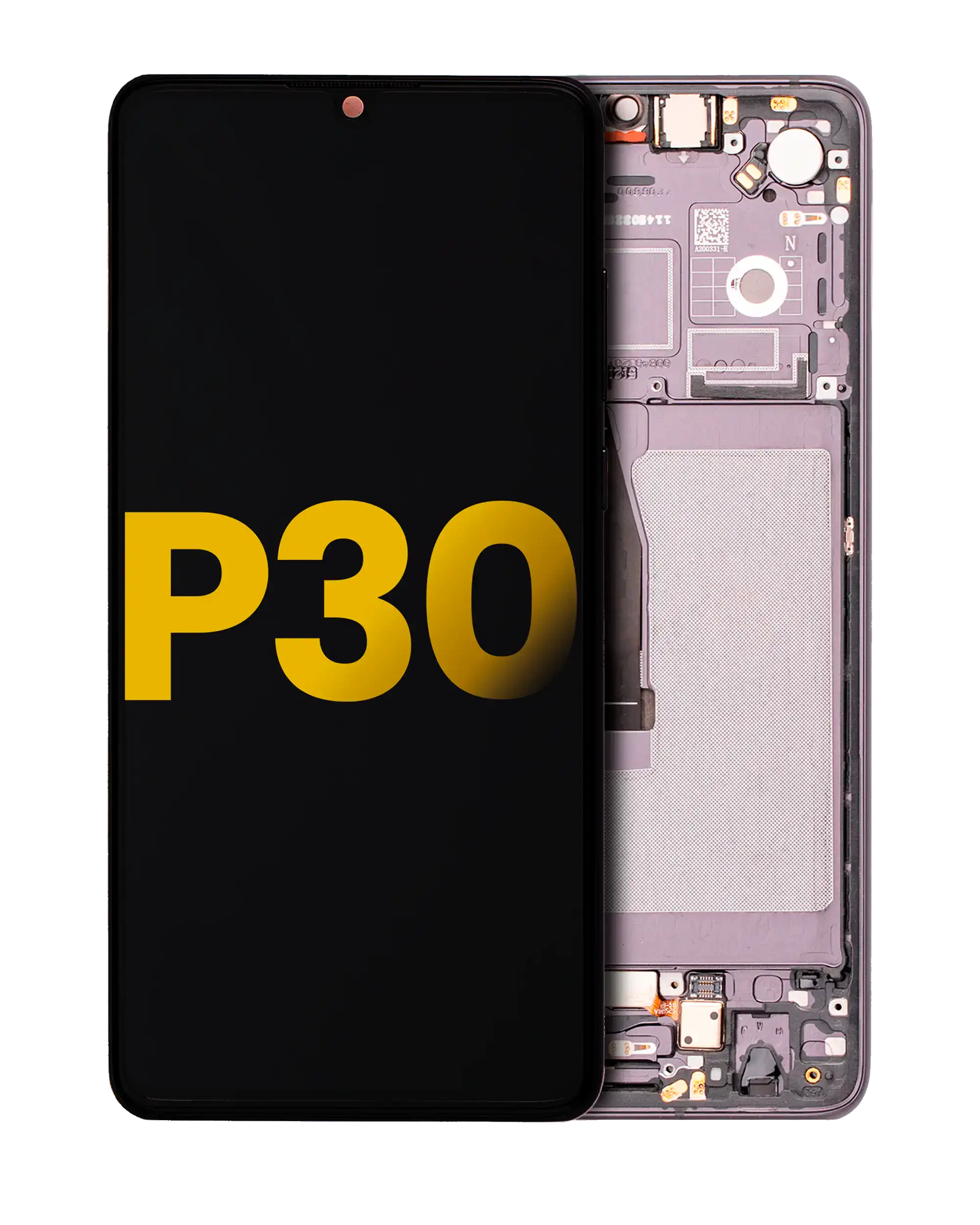 OLED Display with Frame for Huawei P30 (Refurbished) (Black)