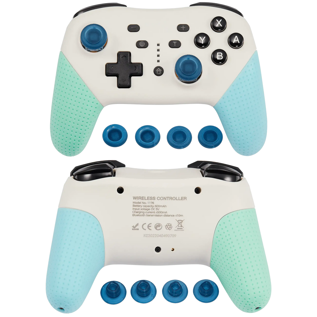 Drahtloser Dual-Motor Bluetooth-Controller für Nintendo Switch (Blau/Grün) DOBE
