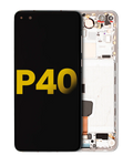 OLED Display with Frame for Huawei P40 (Refurbished, White)