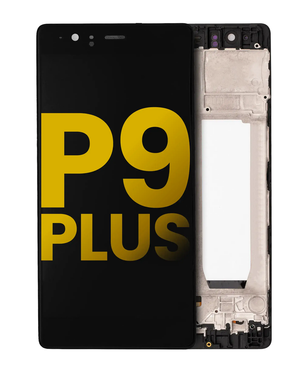 LCD-Modul mit Rahmen für Huawei P9 Plus (Refurbished) (Quartz Gray)
