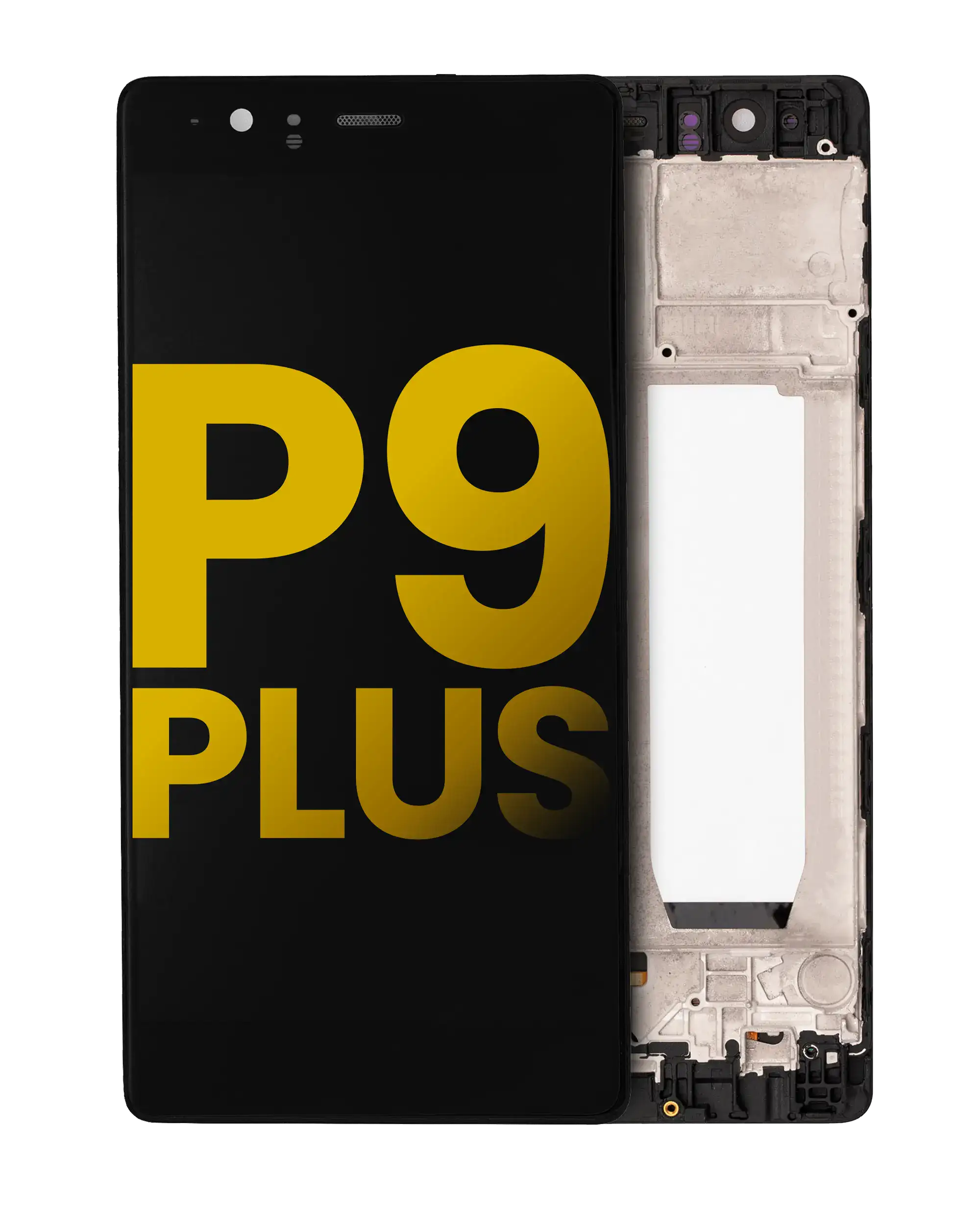 LCD-Modul mit Rahmen für Huawei P9 Plus (Refurbished) (Quartz Gray)