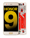 LCD-Modul mit Rahmen für Huawei Honor 9 (Refurbished) (Gold)