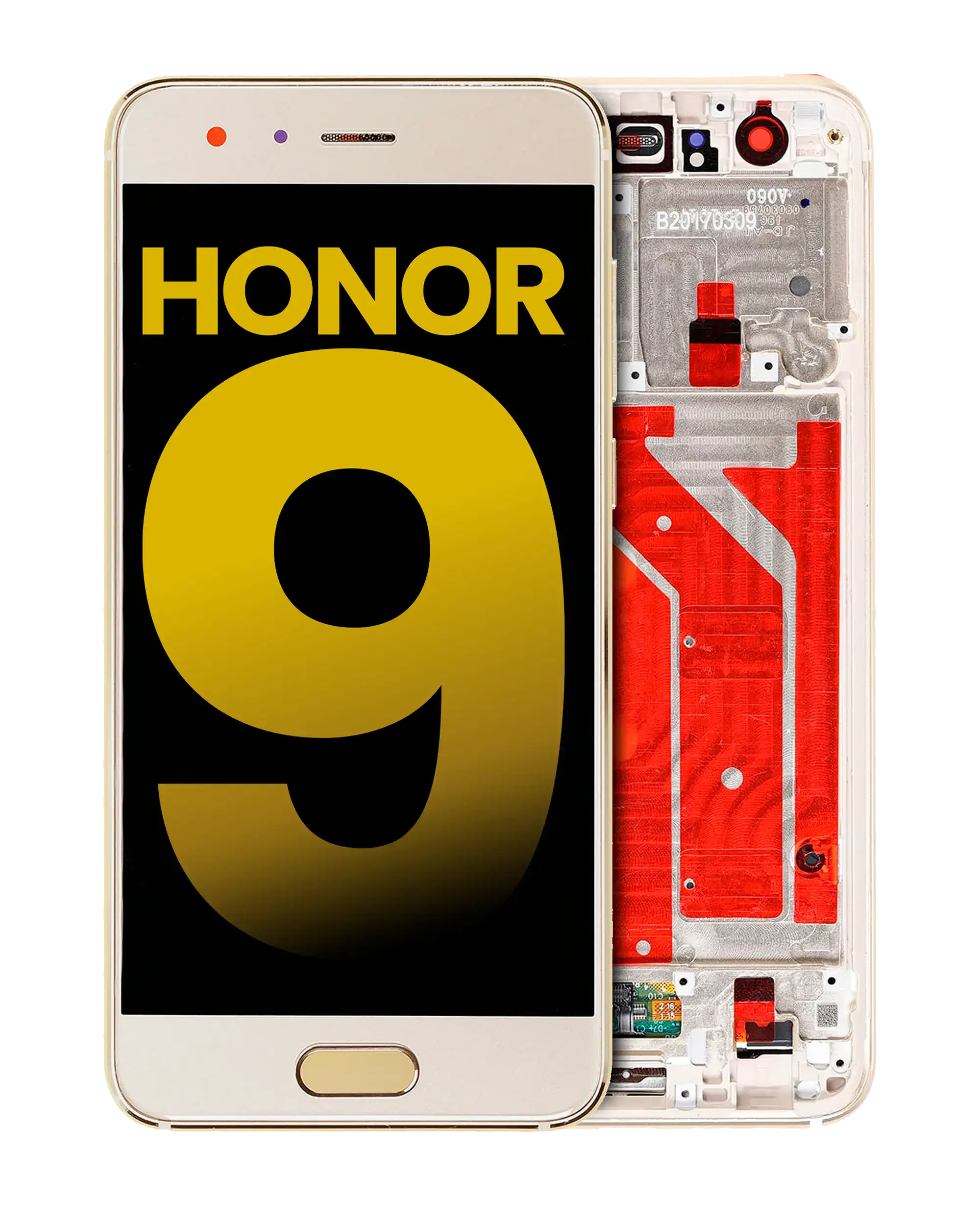 LCD Module with Frame for Huawei Honor 9 (Refurbished) (Gold)