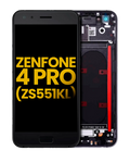 LCD-Display mit Rahmen für Asus ZenFone 4 Pro (Refurbished) (Schwarz)