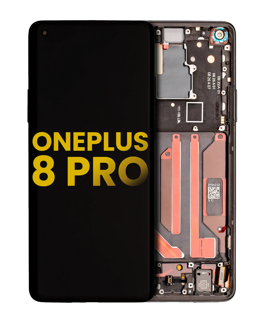 OLED-Display mit Rahmen für OnePlus 8 Pro (Refurbished) (Onyx Black)