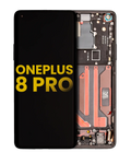 OLED-Display mit Rahmen für OnePlus 8 Pro (Refurbished) (Onyx Black)