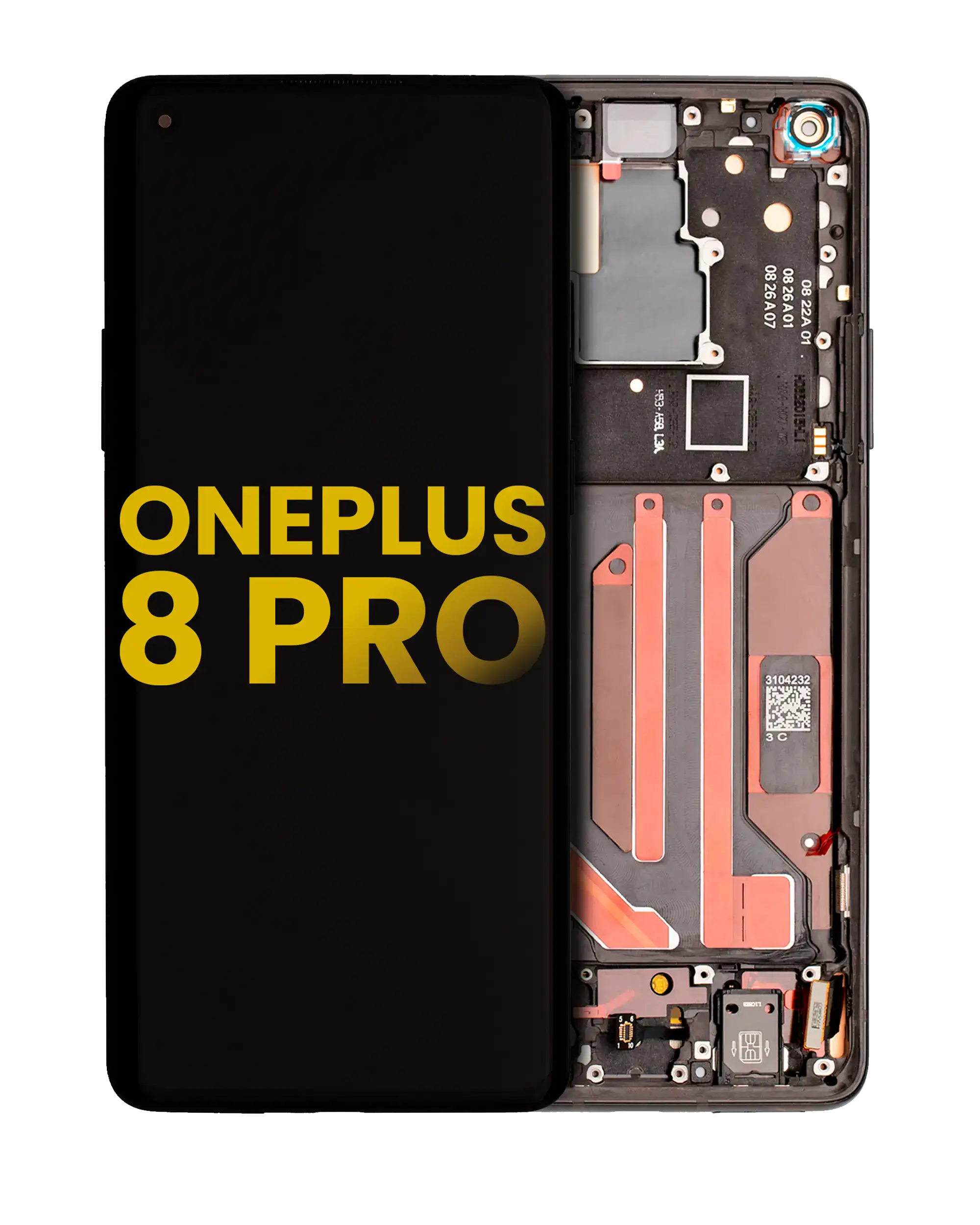 OLED-Display mit Rahmen für OnePlus 8 Pro (Refurbished) (Onyx Black)