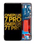 OLED-Display mit Rahmen für OnePlus 7 Pro / 7T Pro (Refurbished) (Nebula Blue)