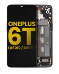 OLED Display with Frame for OnePlus 6T (A6010 / A6013) (Refurbished) (Mirror Black)