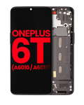 OnePlus 6T OLED-Display mit Rahmen Midnight Schwarz Aftermarket Plus