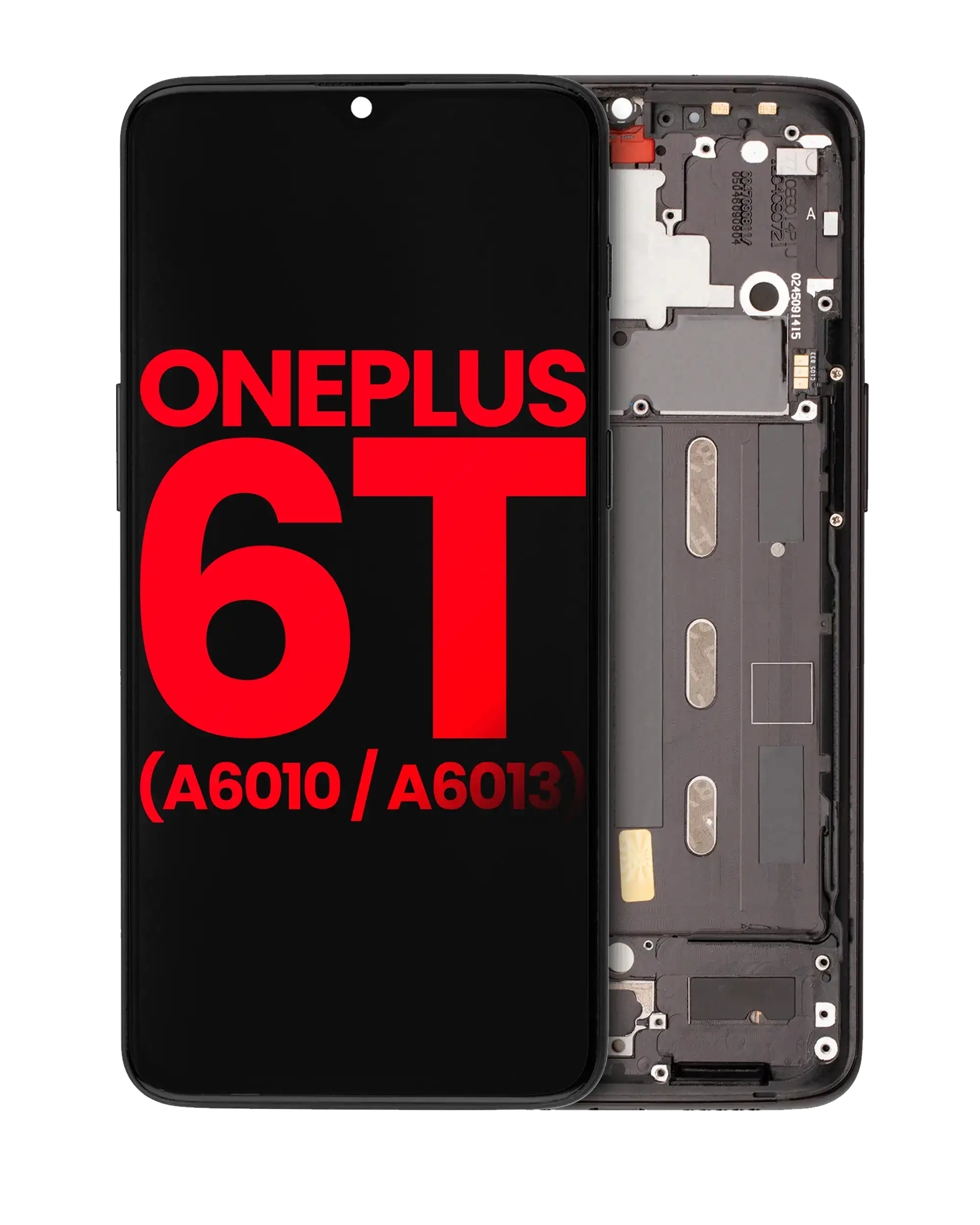 OnePlus 6T OLED-Display mit Rahmen Midnight Schwarz Aftermarket Plus