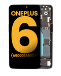 OLED Display with Frame for OnePlus 6 (A6000/A6003) – Refurbished – Mirror Black