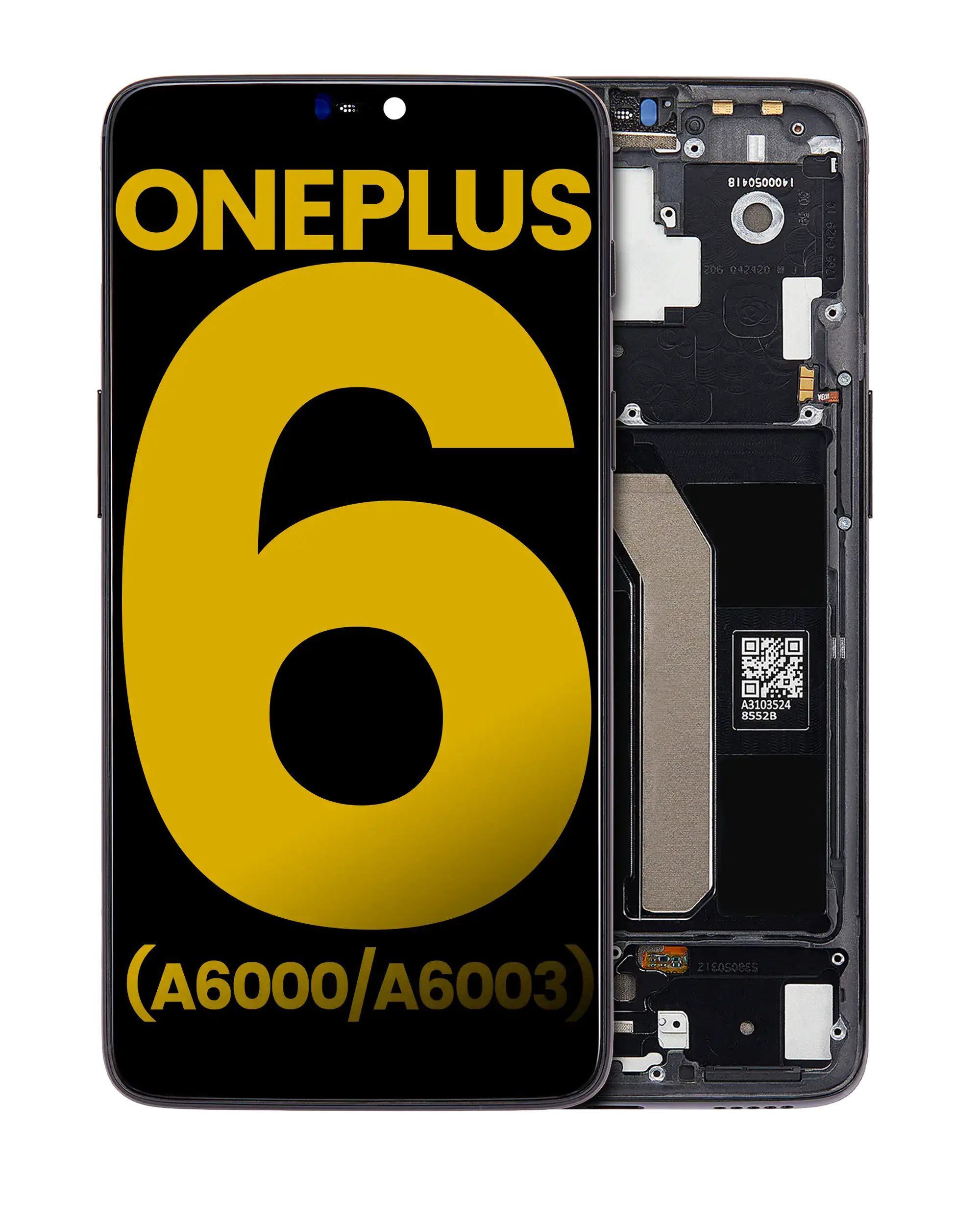 OLED-Display mit Rahmen OnePlus 6 Schwarz Refurbished